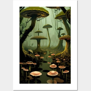 Macabre Mushroom Forest Posters and Art